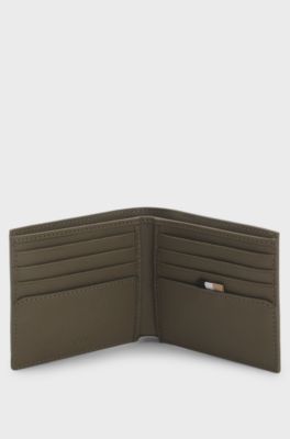 Billfold wallet with foil-embossed logo, Dark Green