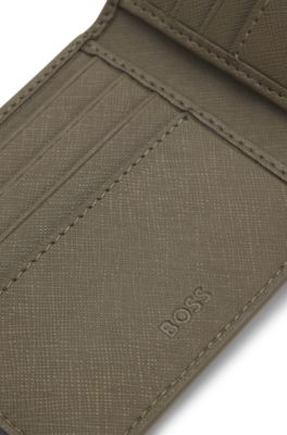 Billfold wallet with foil-embossed logo, Dark Green