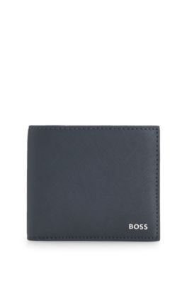 Billfold wallet with foil-embossed logo, Dark Blue