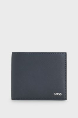 Billfold wallet with foil-embossed logo, Dark Blue