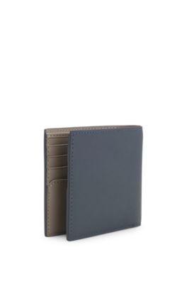 Billfold wallet with foil-embossed logo, Dark Blue