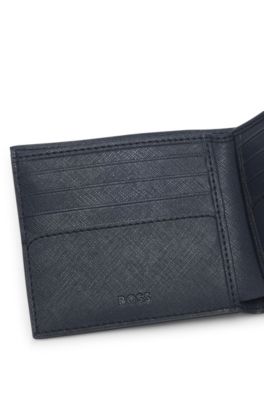 Billfold wallet with foil-embossed logo, Dark Blue