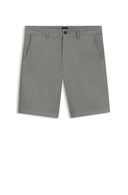 Slim-fit shorts in stretch-cotton twill