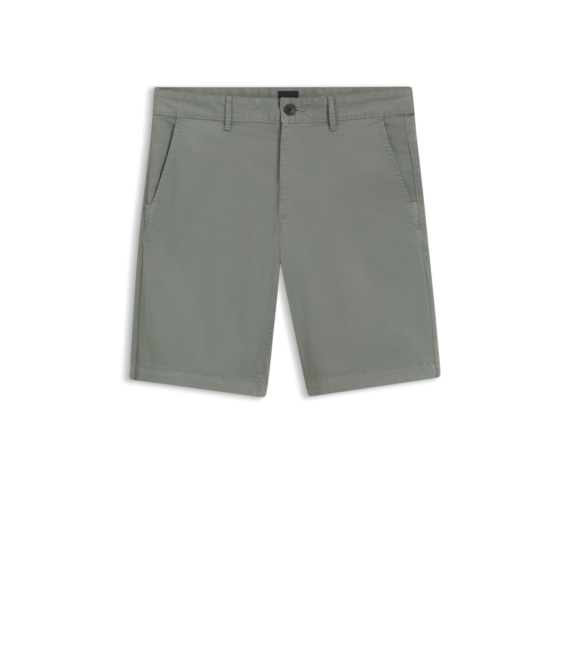 Slim-Fit Shorts aus elastischem Baumwoll-Twill