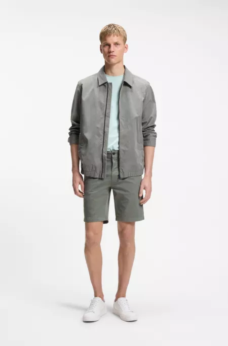 Slim-fit shorts in stretch-cotton twill