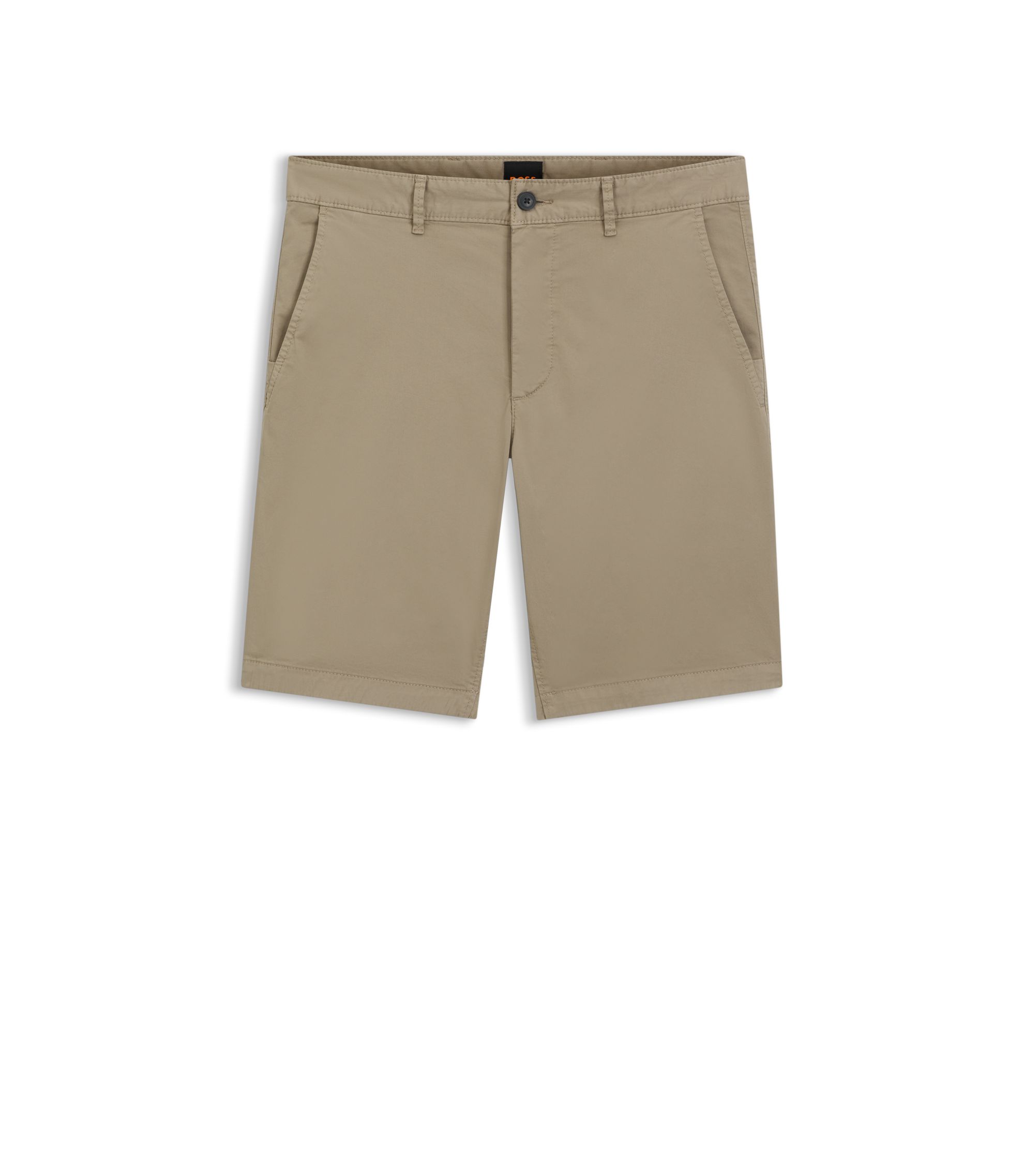 Slim-Fit Shorts aus elastischem Baumwoll-Twill