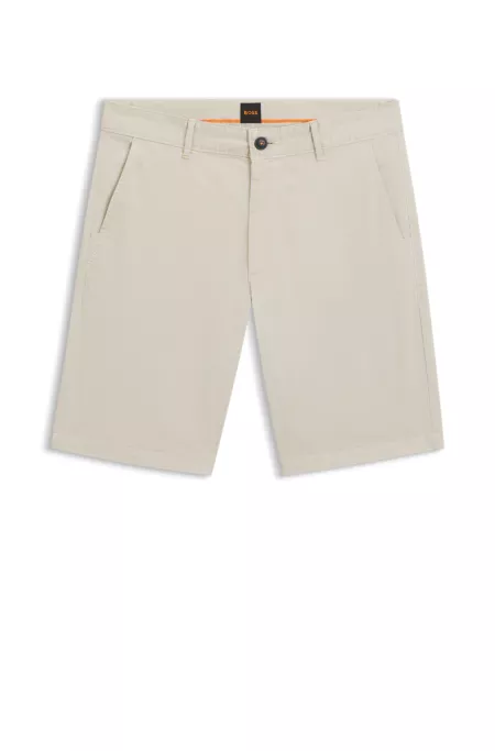 Slim-fit shorts in stretch-cotton twill