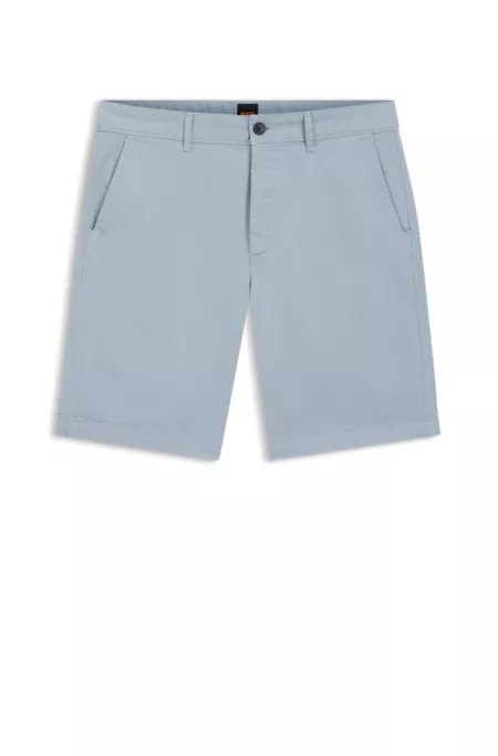 Slim-fit shorts in stretch-cotton twill