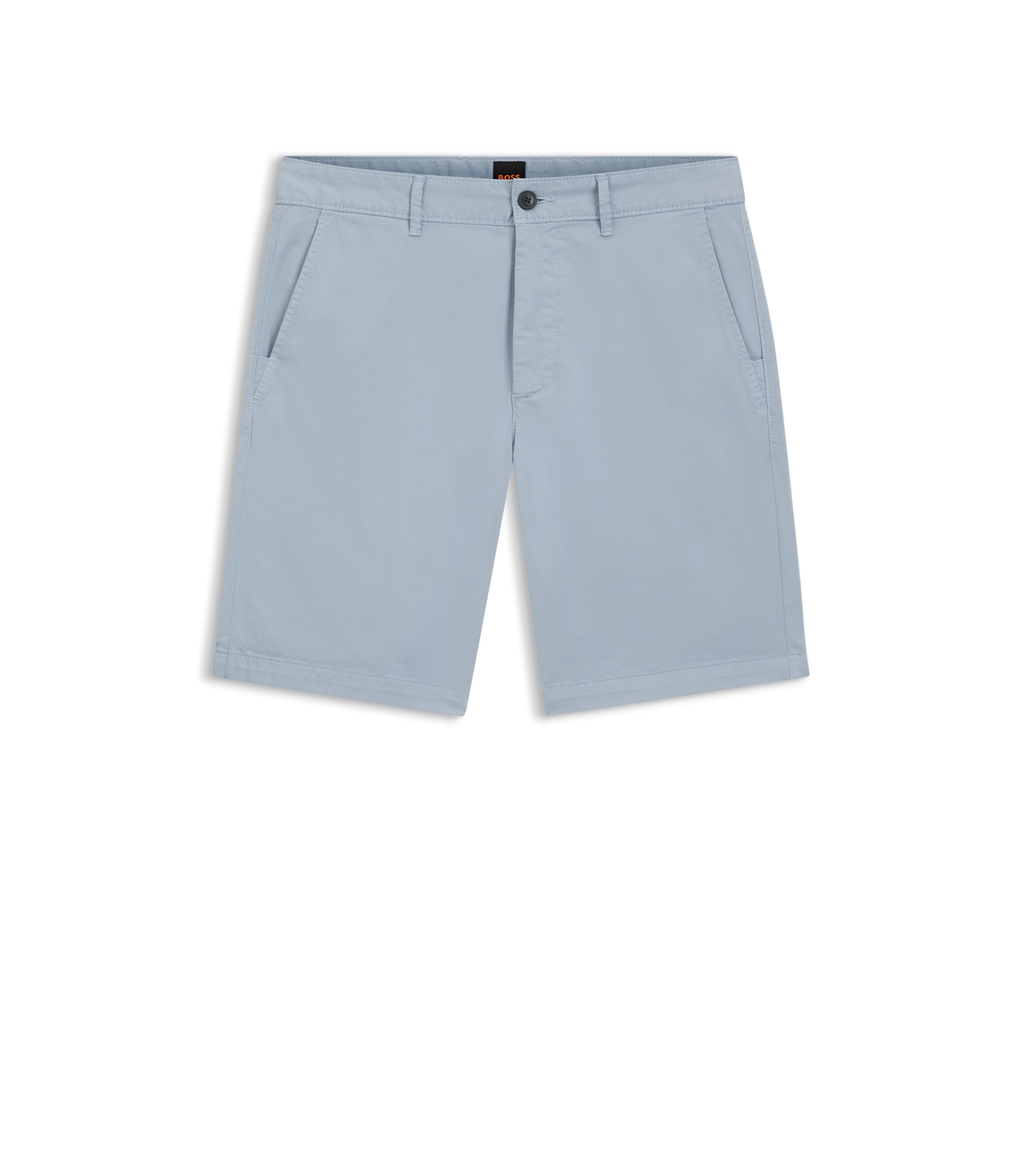 Slim-Fit Shorts aus elastischem Baumwoll-Twill