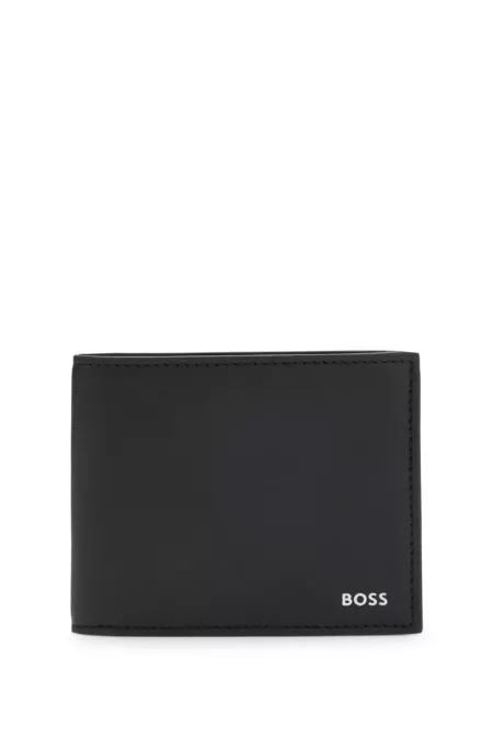 Wallet with silver-foil logo print