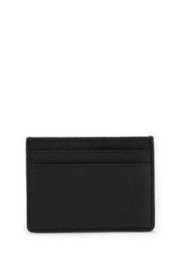 Card holder with foil-embossed logo, Black