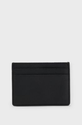 Card holder with foil-embossed logo, Black