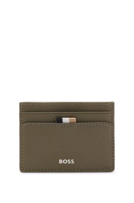 Card holder with foil-embossed logo, Light Green