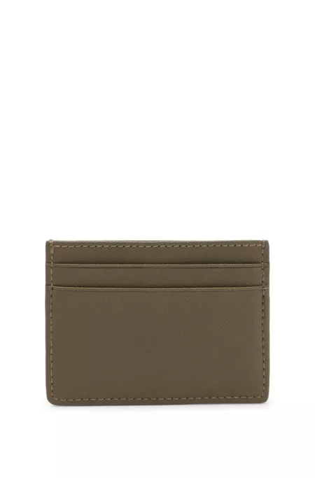 Card holder with foil-embossed logo