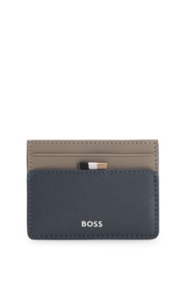 Card holder with foil-embossed logo, Dark Blue