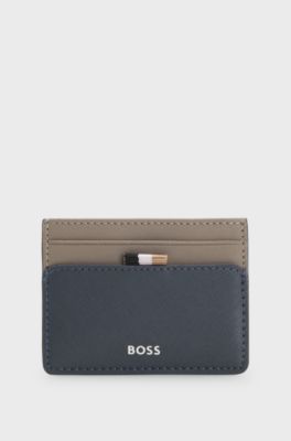Card holder with foil-embossed logo, Dark Blue