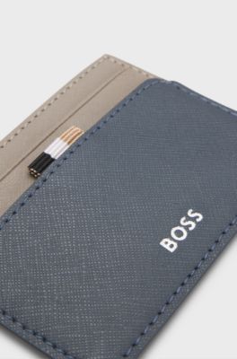 Card holder with foil-embossed logo, Dark Blue