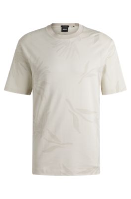 BOSS ボス★シルケットコットン Tシャツ フローラルジャカード BOSS - シルケットコットン Tシャツ フローラルジャカード