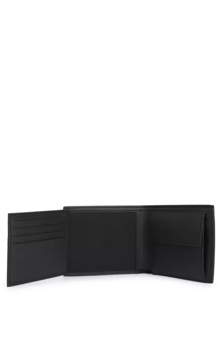 Monogram trifold wallet with Double B trim