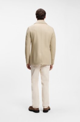 Slim-fit double-breasted short coat in a wool blend 3