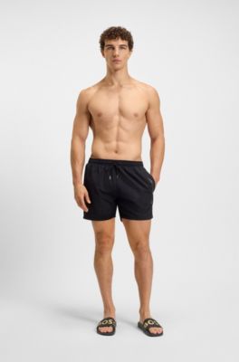 Italian-made slides with large logo detail, Black