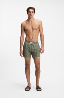 Italian-made slides with large logo detail, Black