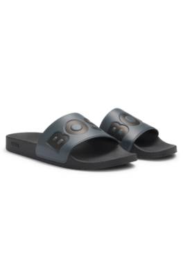 Italian-made slides with large logo detail 1