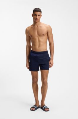 In Italien gefertigte Slides mit gro&szlig;em Logo-Detail, Dunkelblau