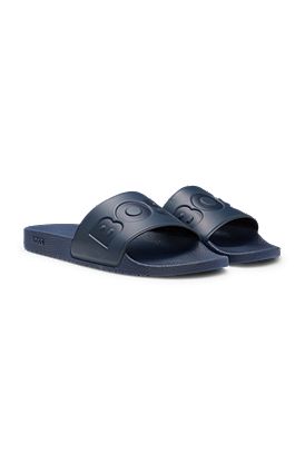 Italian-made slides with large logo detail
