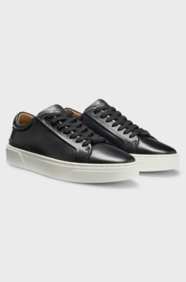 Gary leather trainers, Black