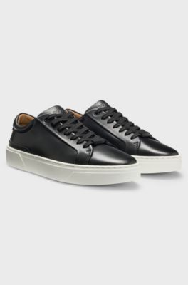 Gary leather trainers, Black
