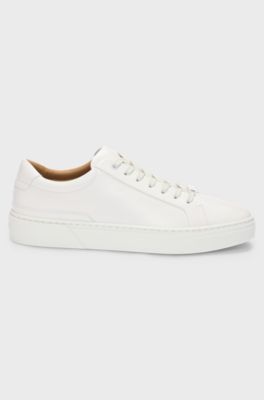 Deportivas Gary con empeines de piel, Blanco