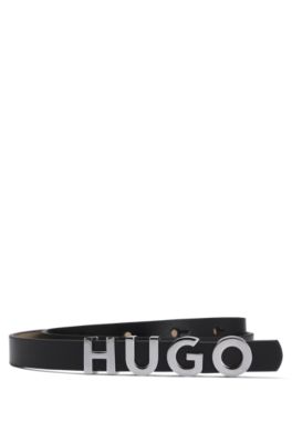 Ceinture En Cuir Italien BOSS Hommes Erman-L Sz35 - Boucle Logo Gravé Élégante