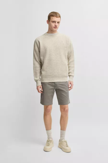 Slim-fit chino shorts in stretch-cotton twill