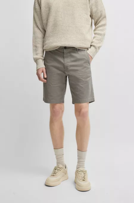 Slim-fit chino shorts in stretch-cotton twill