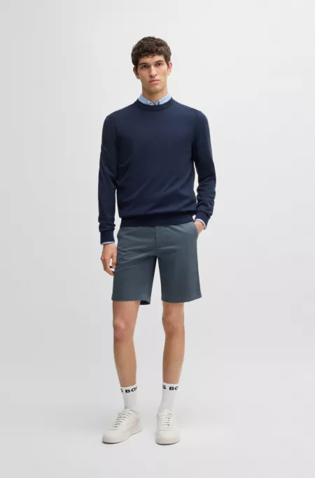 Slim-fit chino shorts in stretch-cotton twill
