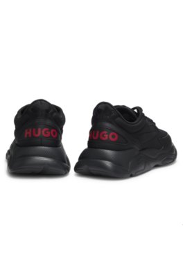 Hugo Logo-counter trainers with canvas-effect fabric låga sneakers herr – bild 3