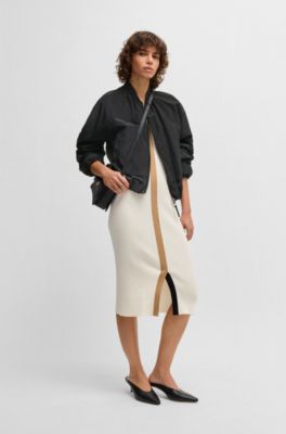 Crinkle-fabric jacket with Double B monogram, Black