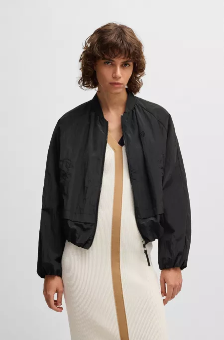 Veste en tissu froissé à monogramme Double B