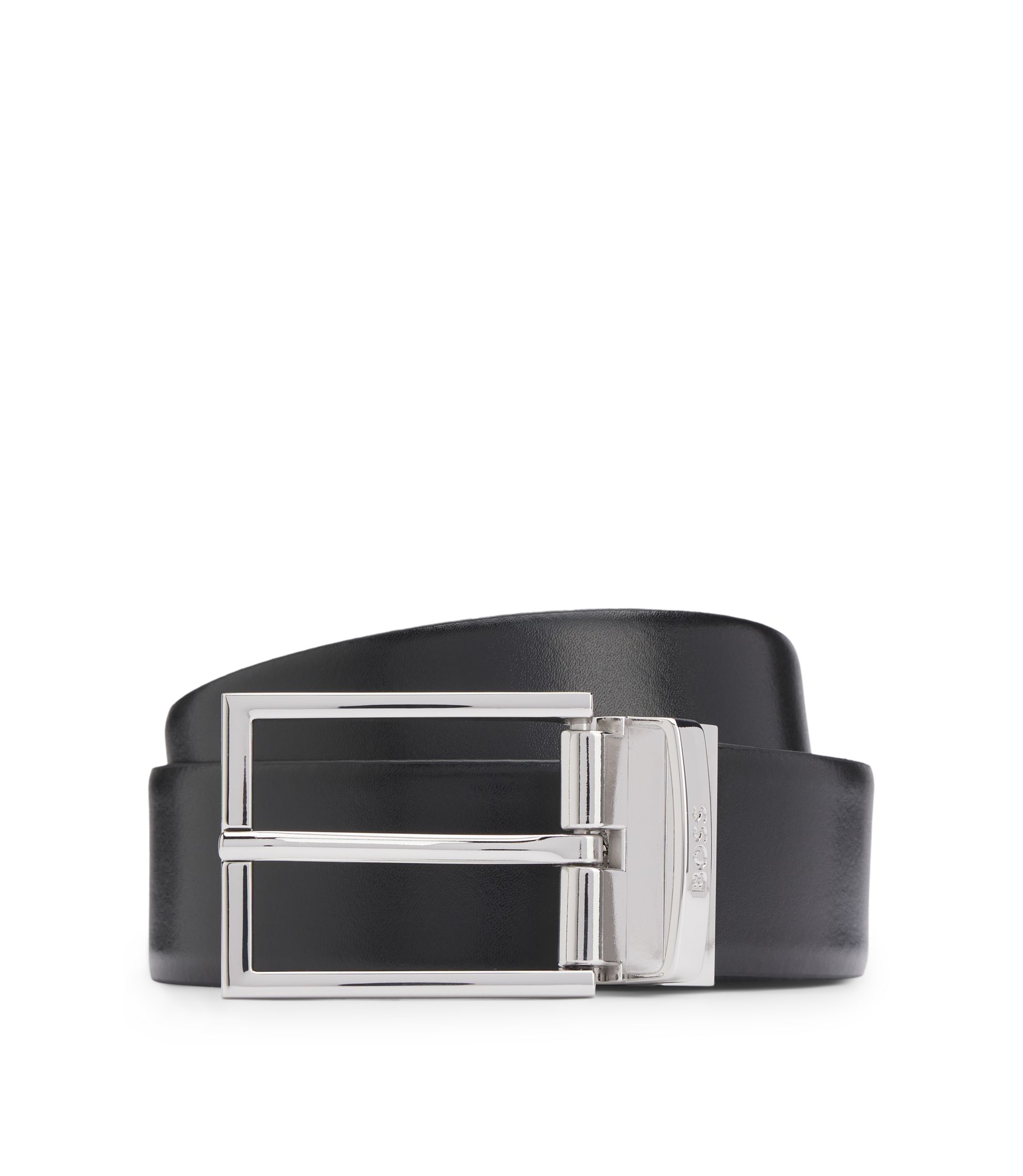 HUGO BOSS ヒューゴボス　ベルト　バックルセット　ブラック　シルバー HUGO BOSS ヒューゴボス ベルト バックルセット ブラック