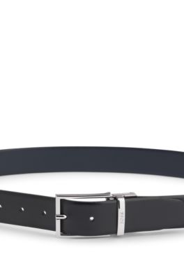 Reversible belt in Italian leather, Black