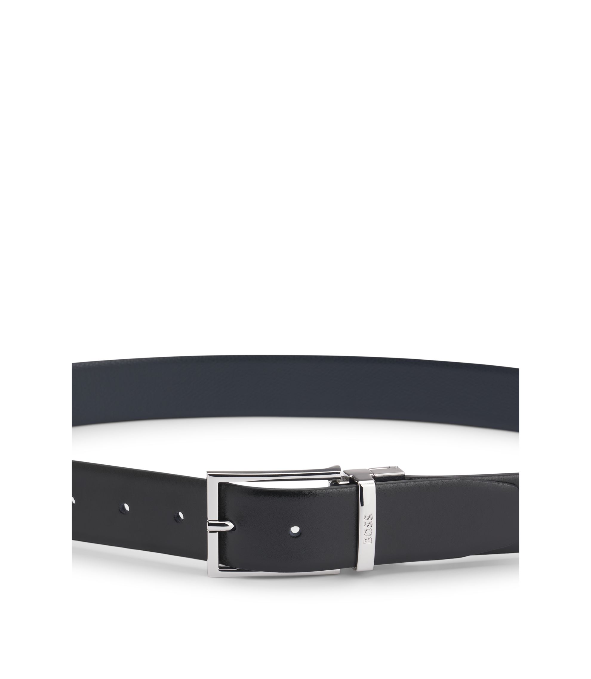 【新品】BOSS ブラック リバーシブル ベルト BOSS（HUGO BOSS） ベルト プレートバックル リバーシブルベルト