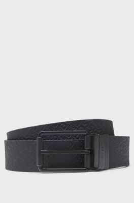 Reversible belt in Italian leather, Black