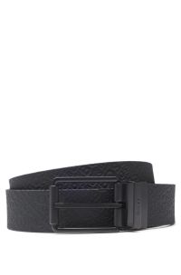 Ceinture réversible en cuir italien, Noir