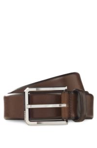 Italian-leather belt, Dark Brown