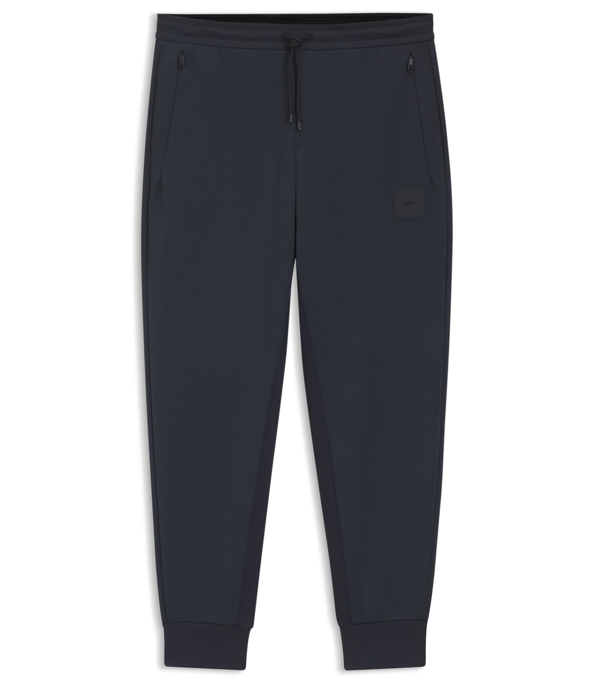 BOSS - Stretch-cotton-blend tracksuit bottoms with logo