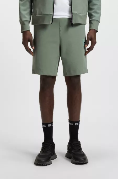 Cotton-blend shorts with stretch