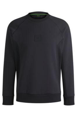 Sweat en coton m&eacute;lang&eacute; &agrave; teneur en stretch, Bleu fonc&eacute;