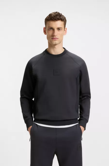 Cotton-blend sweatshirt with stretch