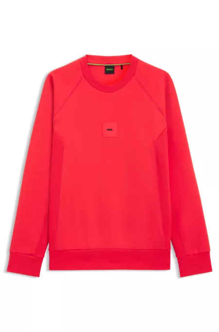 Cotton-blend sweatshirt with stretch